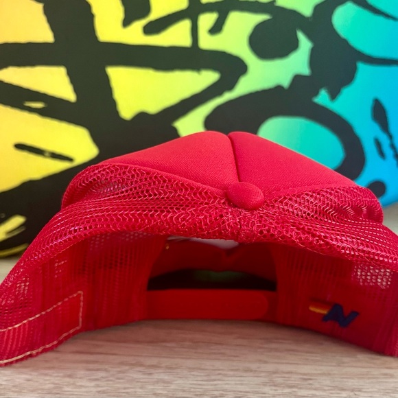 New Aviator Nation Jazz Aspen Snow Mass Red Trucker Hat - Picture 3 of 3